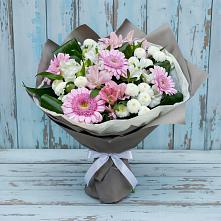 Букет цветов из:  Герберы, Альстромерии и Хризантемы в Коле