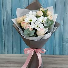 Букет цветов из:  Хризантемы и Розы в Коле