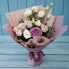 Букет цветов из:  Розы и Лизиантусы в Коле