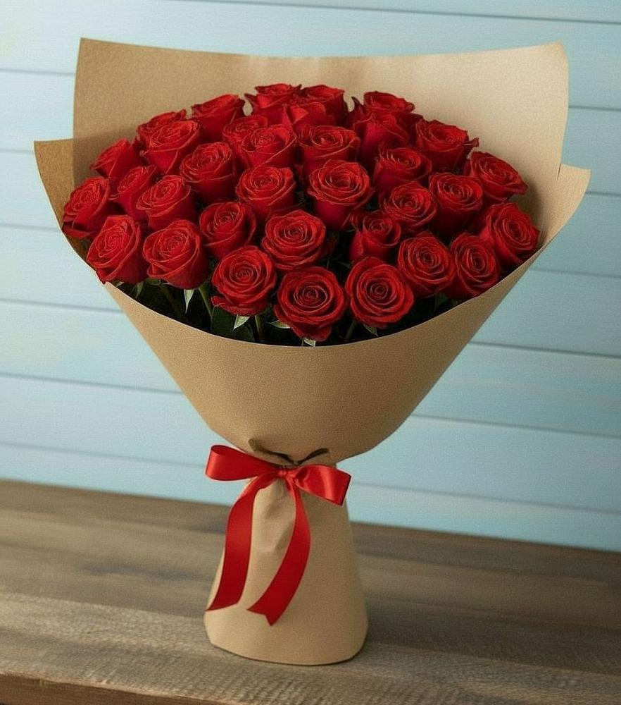 Букет Красные розы Милано в Коле
