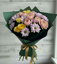 Букет цветов из:  Хризантемы и Розы в Коле