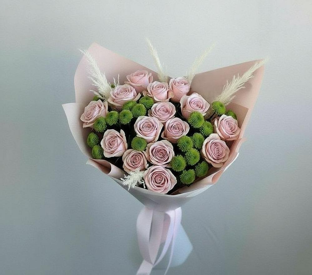 Букет цветов из: Розы и Хризантемы в Коле