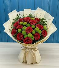 Букет цветов из:  Розы и Хризантемы в Коле