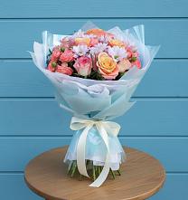 Букет цветов из:  Хризантемы и Розы в Коле