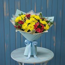 Букет цветов из:  Альстромерии и Хризантемы в Коле