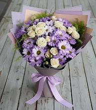 Букет цветов из:  Хризантемы и Розы #REPLACE_PRED# Коле